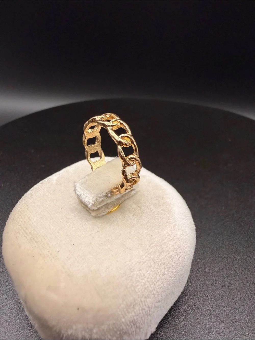 Gold Chain Stackable Women's Ring - Gold Tone